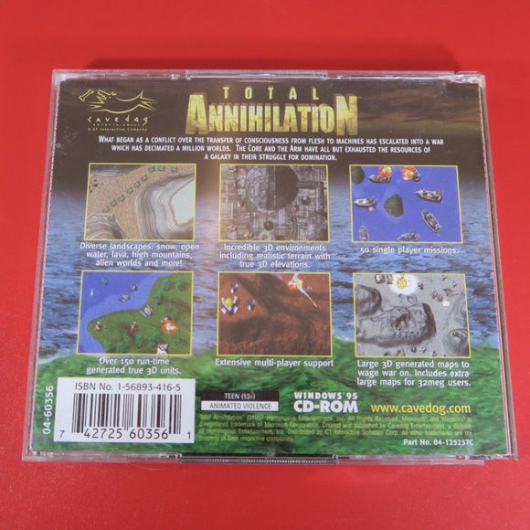 Total Annihilation PC Windows 95 CD ROM Game Vintage 1997 - Picture 2 of 4
